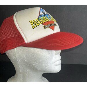 Vintage Panama Canal Snapback Trucker Hat LIFE'S A DITCH Mesh & Foam Inside VG